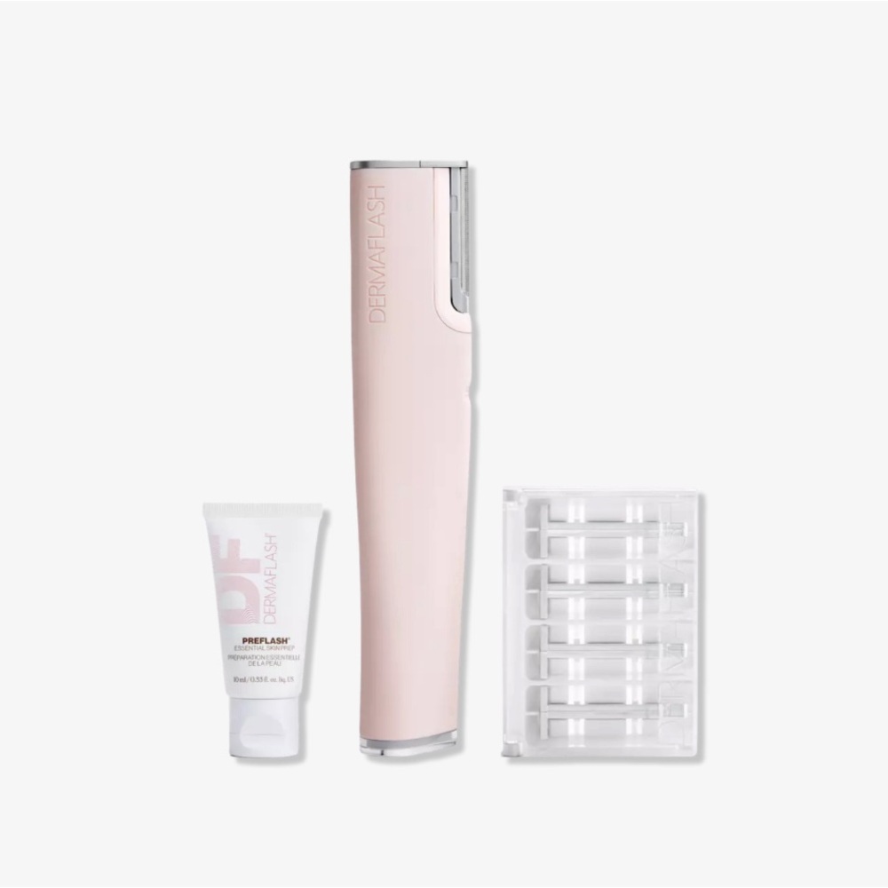 NIB new in box Dermaflash Luxe+ Sonic Dermaplaning Peach Fuzz Removal in Blush